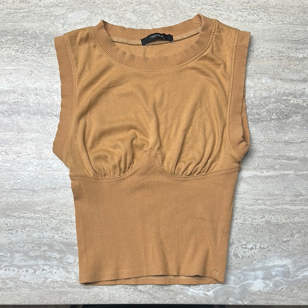 Forever 21 // Tan Sleeveless Slimming Tank Top